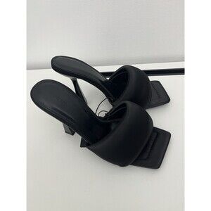 Forever 21 Women’s Sandals Heels Black Square Open Toe Size 7.5